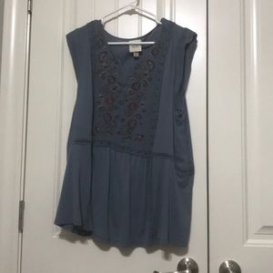 Cute top grey blue color